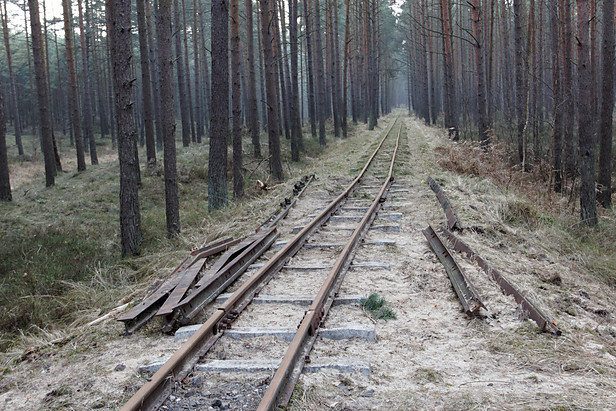 Militärfeldbahn Świnoujście Przytor (km 0,2): Ehemalige Weiche