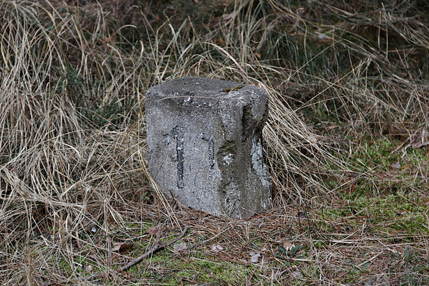 Militärfeldbahn Świnoujście Przytor (km 1,0): Kilometerstein